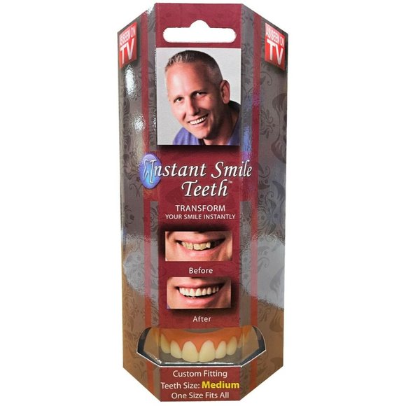 Instant Smile Billy Bob Deluxe Costume Teeth, Natural Shade, Medium - Picture 1 of 3
